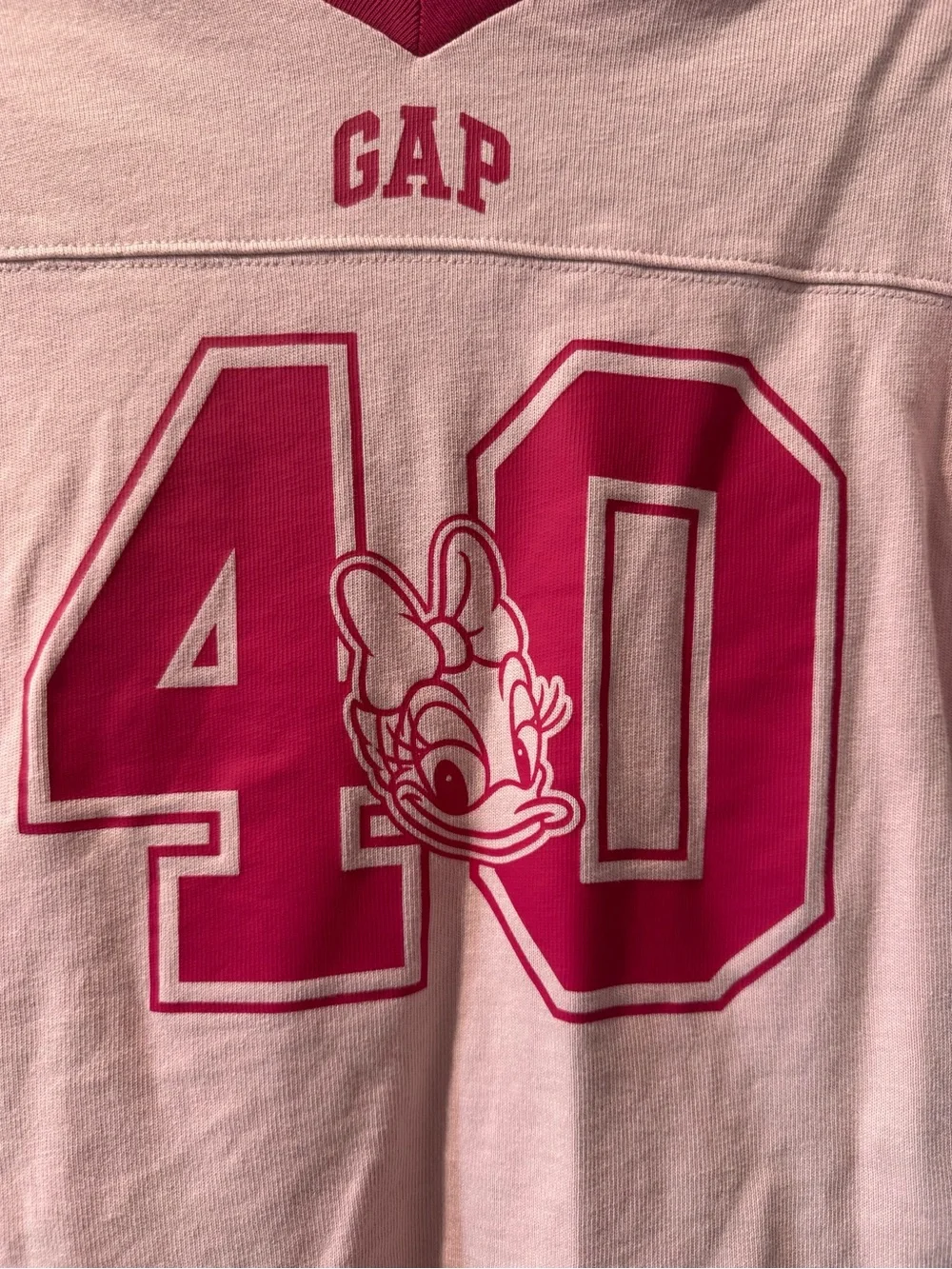 Disney GAP Kids Light Pink tee with Hot Pink Daisy Duck 40 Graphic